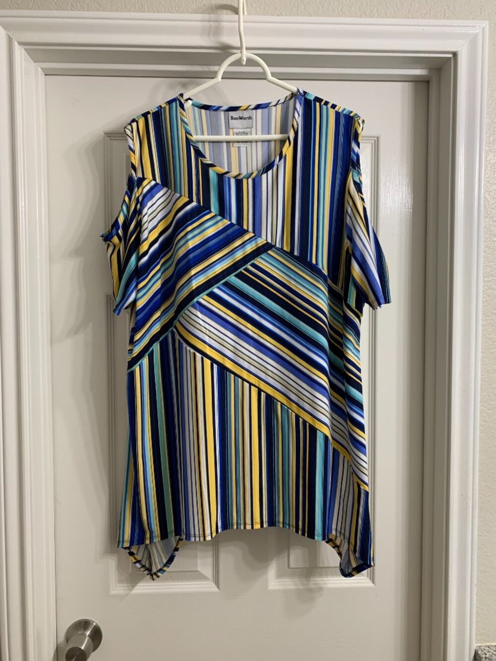 Bon Worth Women's Cold Shoulder Blouse, Size XL